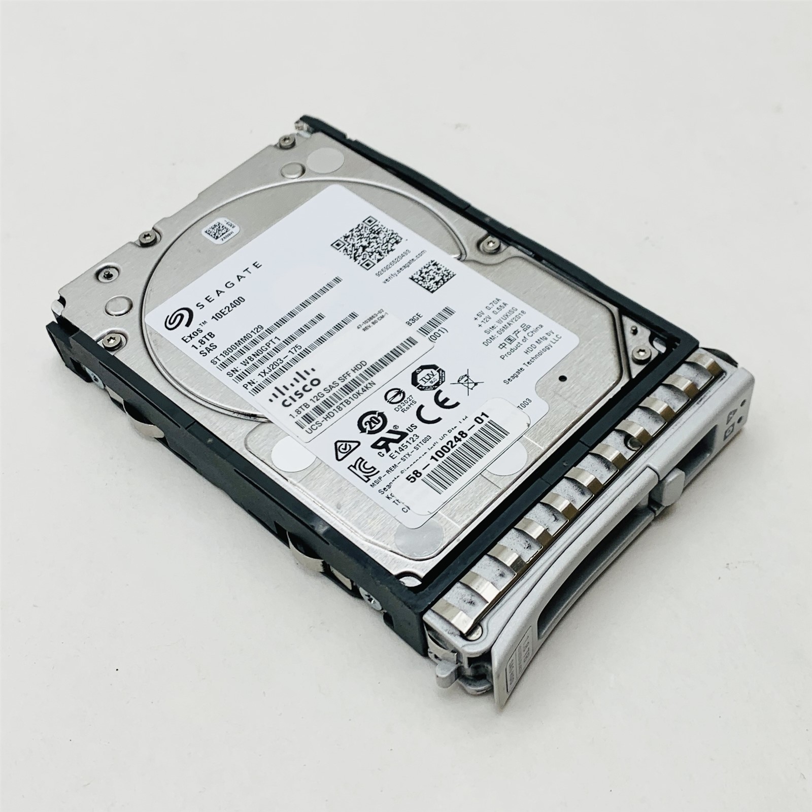 Seagate Exos 10E2400 1.8TB 12Gbps 2.5" SFF SAS HDD UCS-HD18TB10K4KN *100% Health