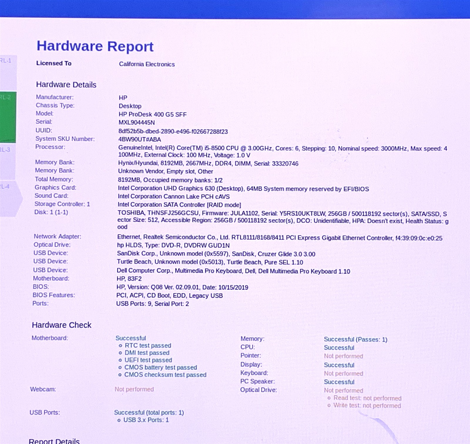 HP ProDesk 400 G5 SFF PC Intel i5-8500 6-Core 3GHz 8GB 256GB SSD Win11 Pro 25H2 - Image 9